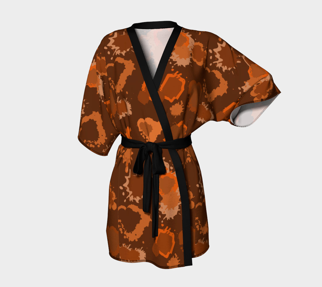 Modern Cow Dark Kimono Robe preview