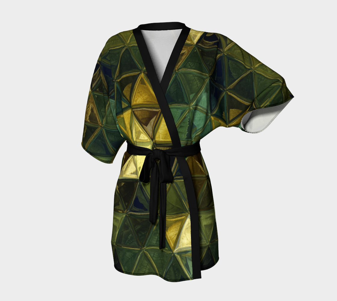 kimono robe green triangle preview
