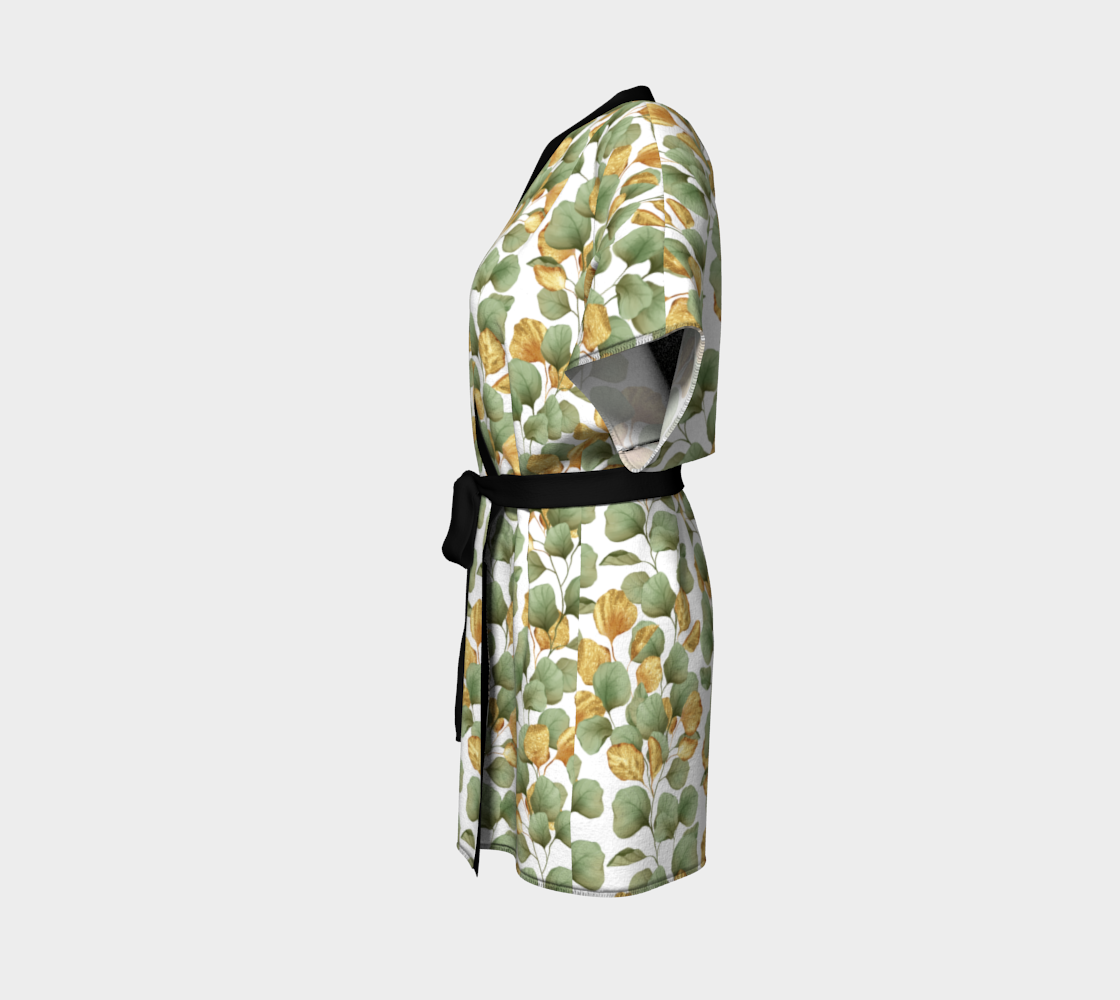 Green and gold leaves. Pattern preview #2