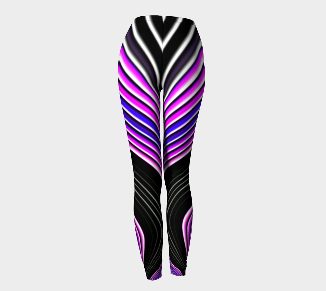 Striped Candy Yoga Leggings - Pink preview #4