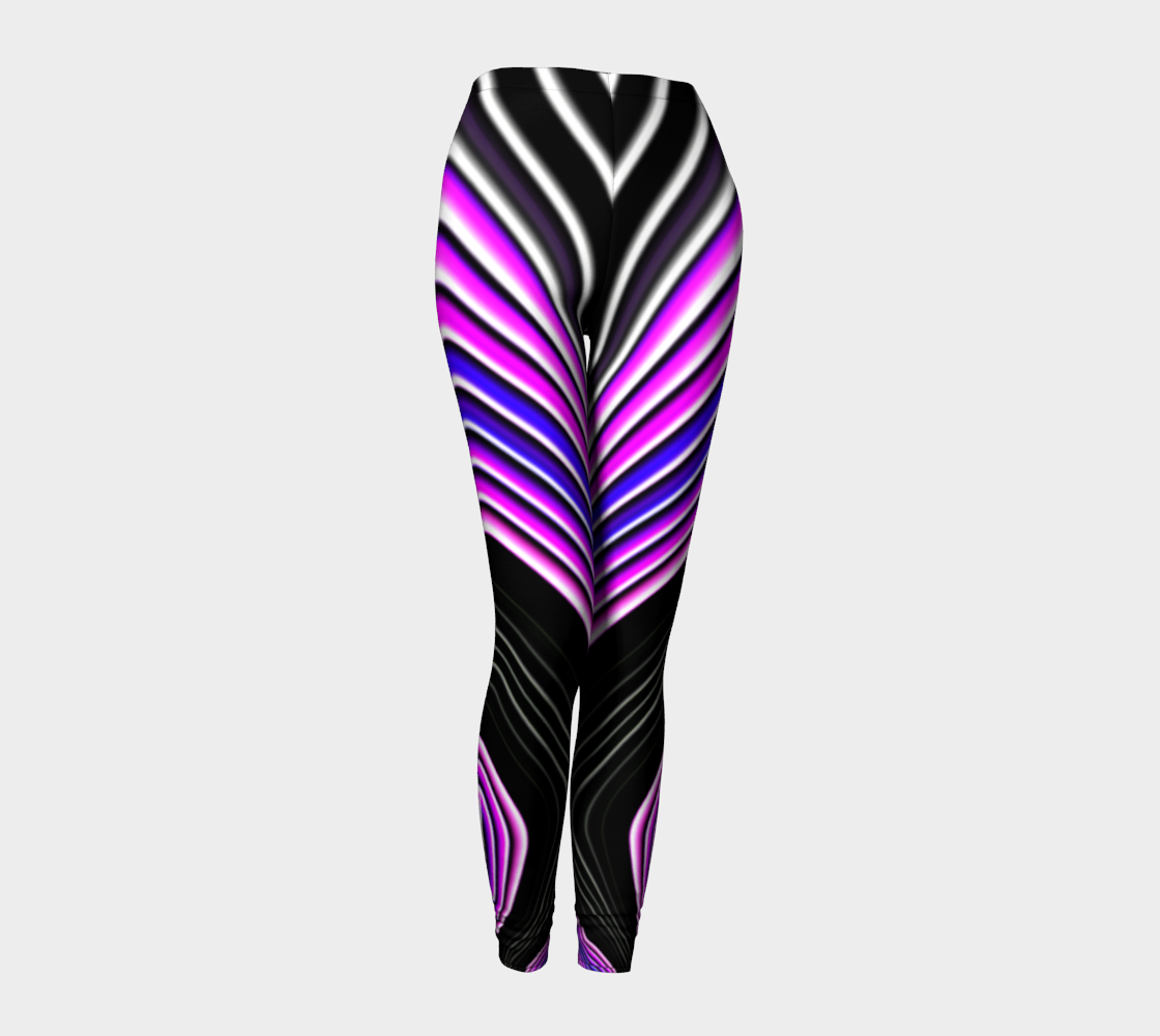 Striped Candy Yoga Leggings - Pink preview #1