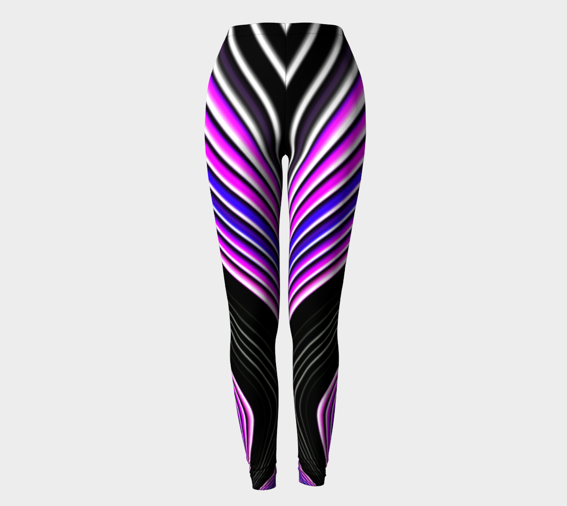 Striped Candy Yoga Leggings - Pink preview #2