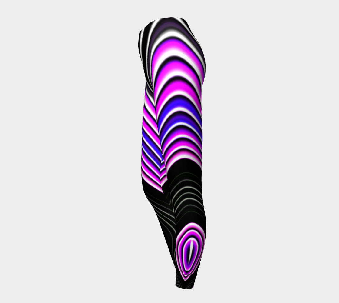 Striped Candy Yoga Leggings - Pink preview #3