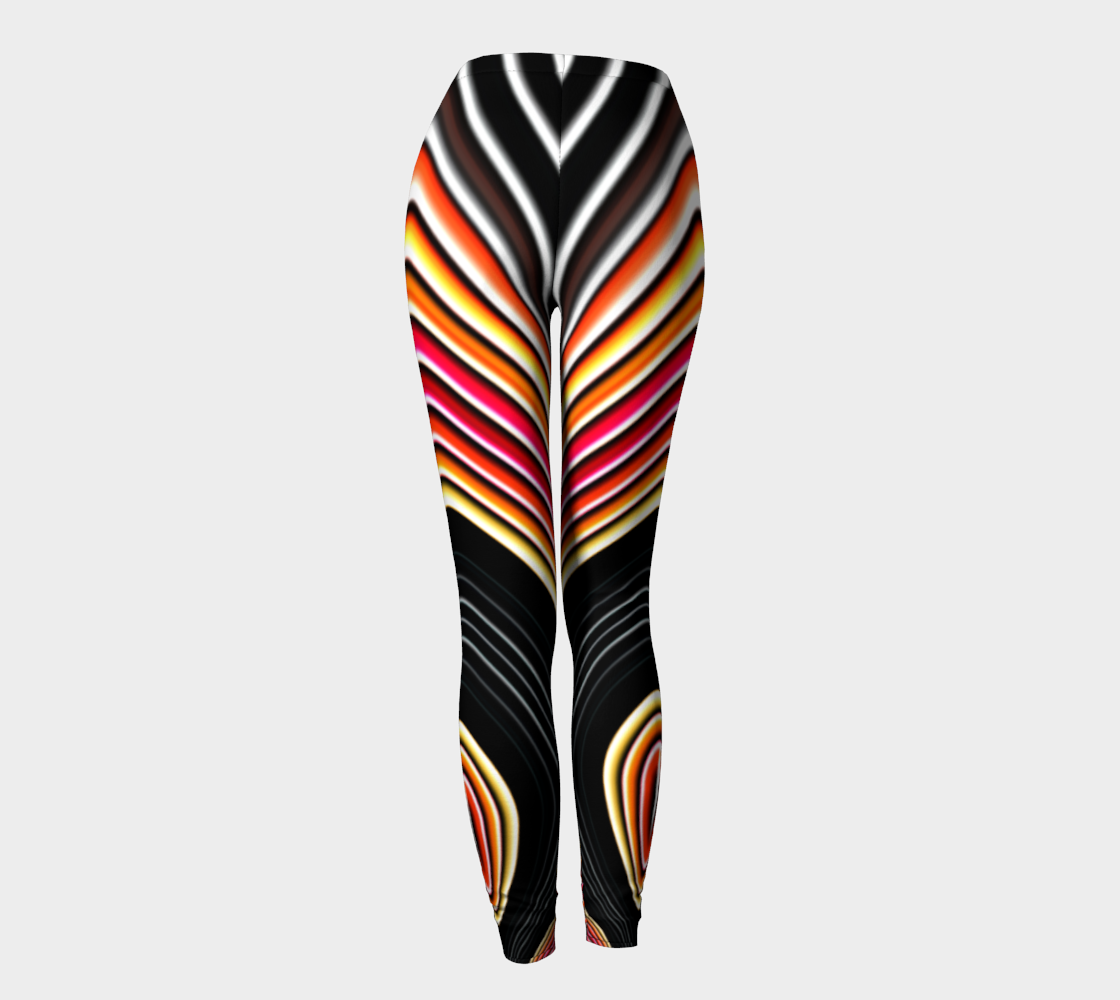 Striped Candy Leggings - Red preview #4