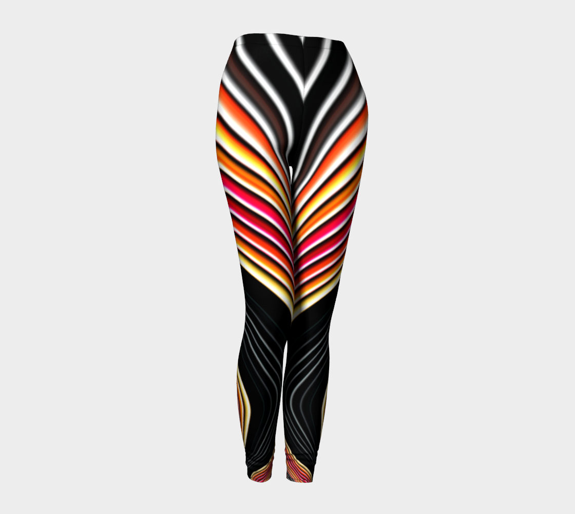 Striped Candy Leggings - Red preview #1