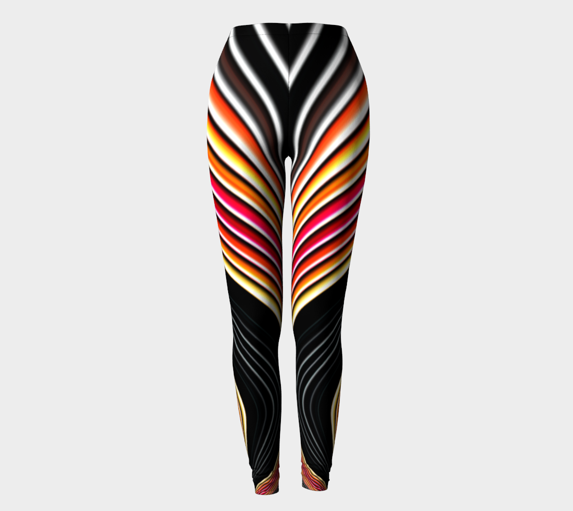 Striped Candy Leggings - Red preview #2
