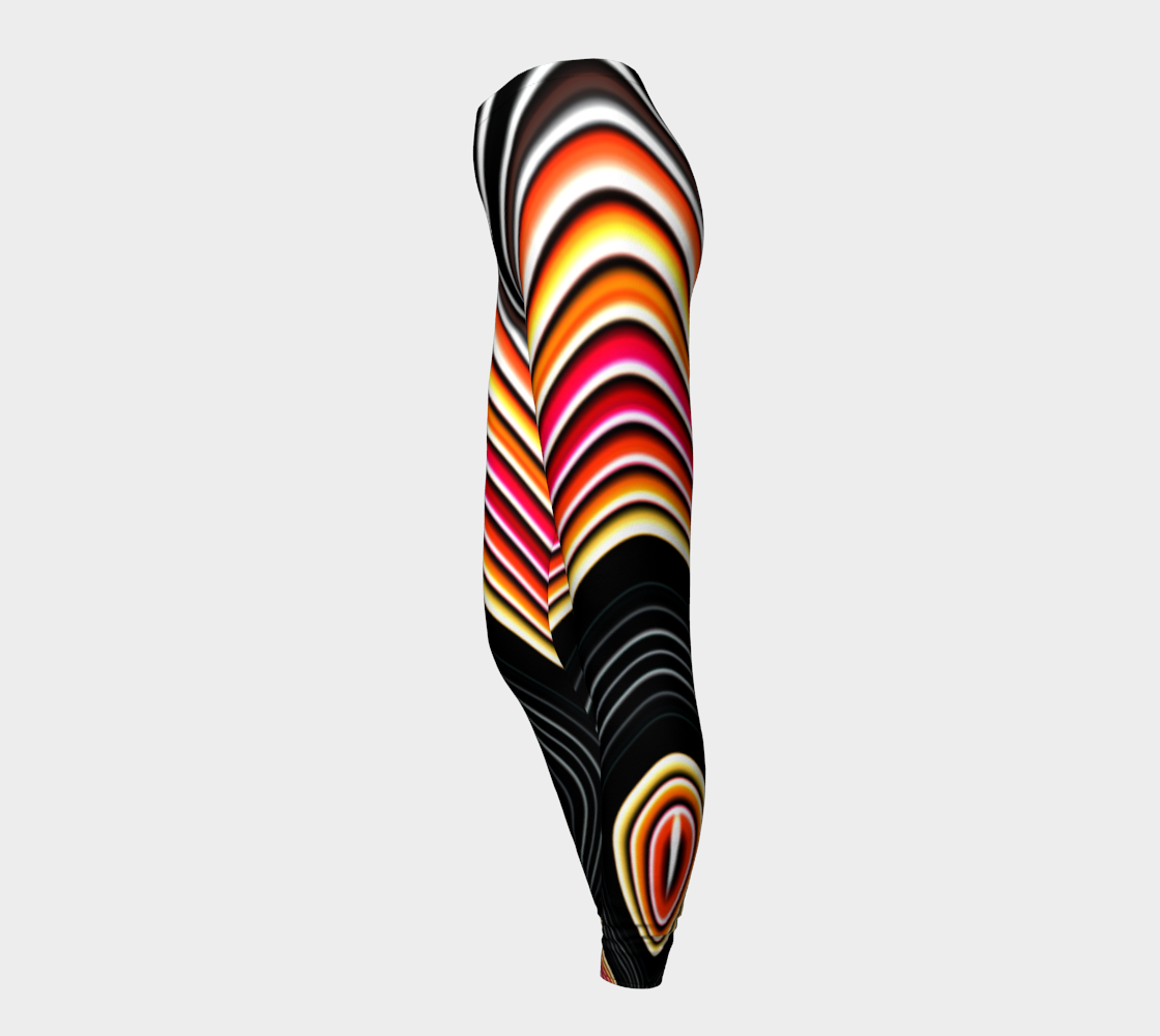 Striped Candy Leggings - Red preview #3