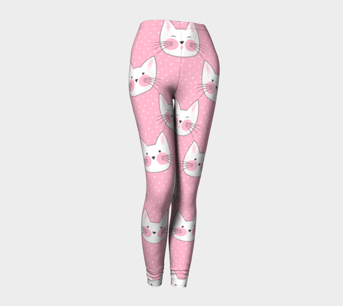 Cute Pink and White Kitty Cats 3D preview