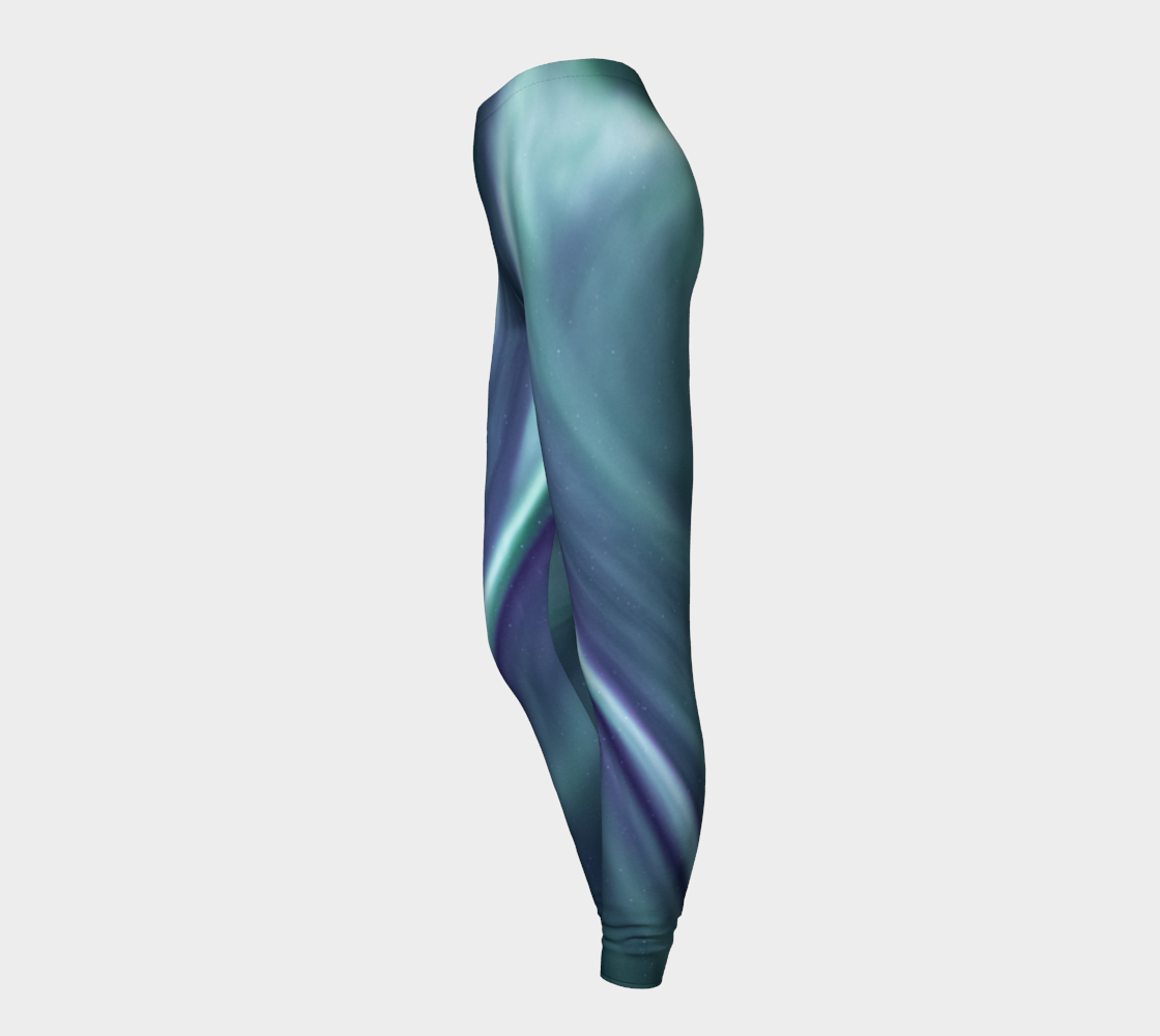 purple green stream leggings preview #3