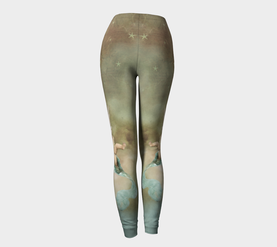 Soft Green Angel Leggings preview #4
