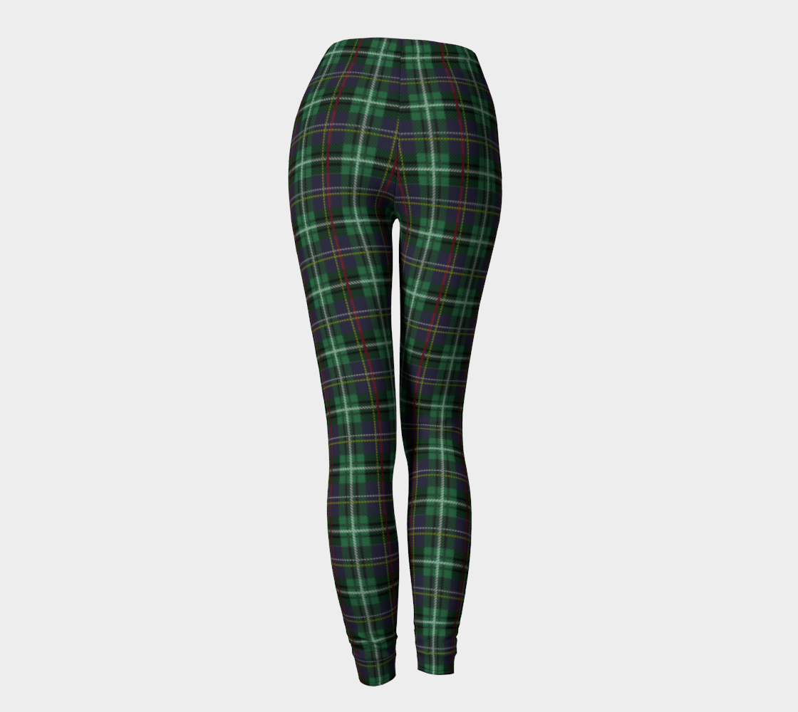 Green And Blue Plaid Leggings preview #4