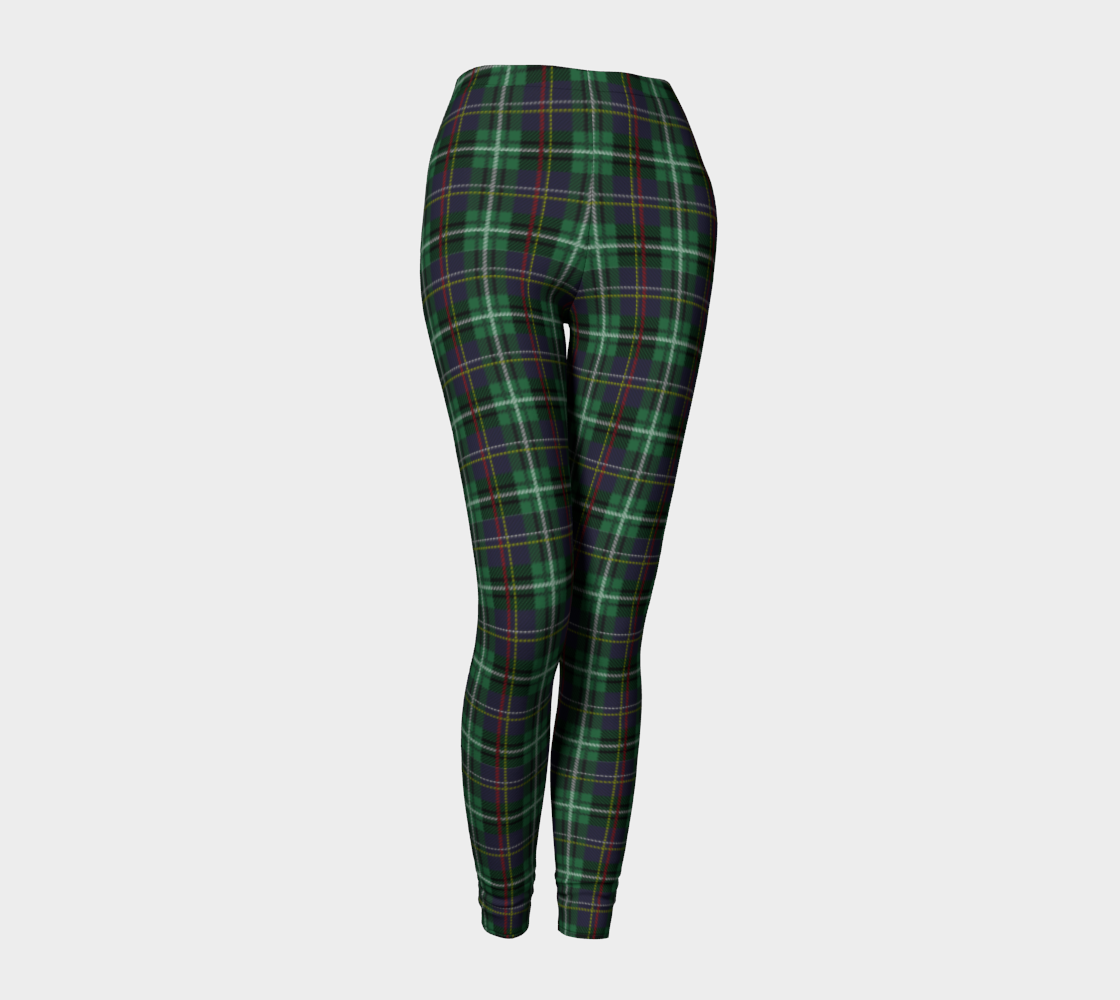 Green And Blue Plaid Leggings preview #1