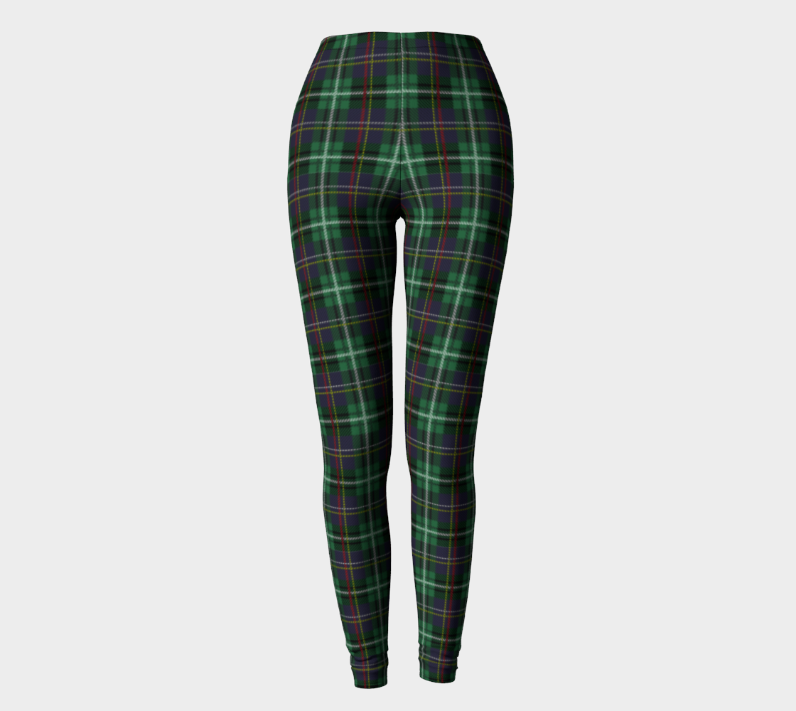 Green And Blue Plaid Leggings preview #2