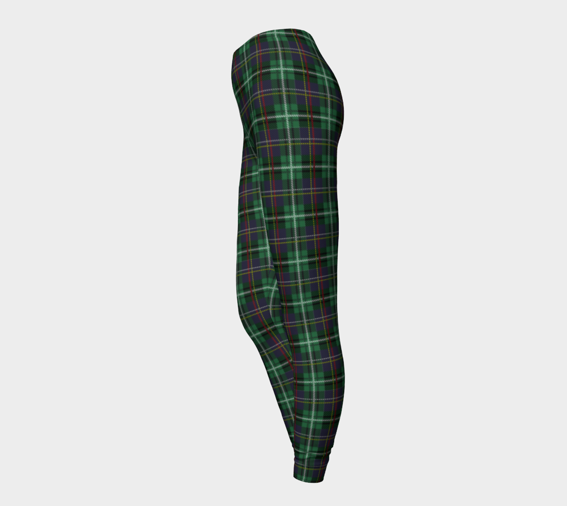 Green And Blue Plaid Leggings preview #3