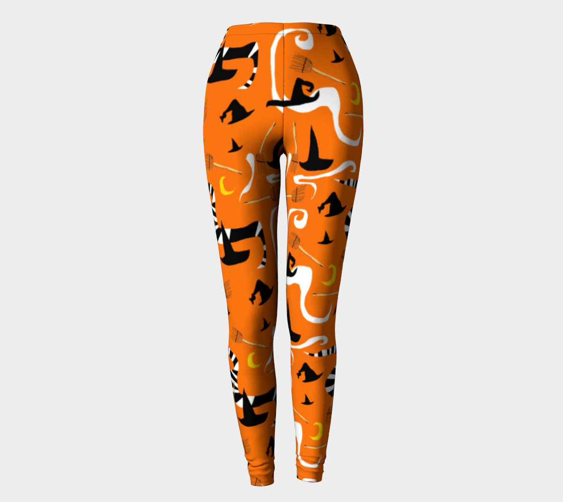 Witches Hats and Brooms Leggings preview