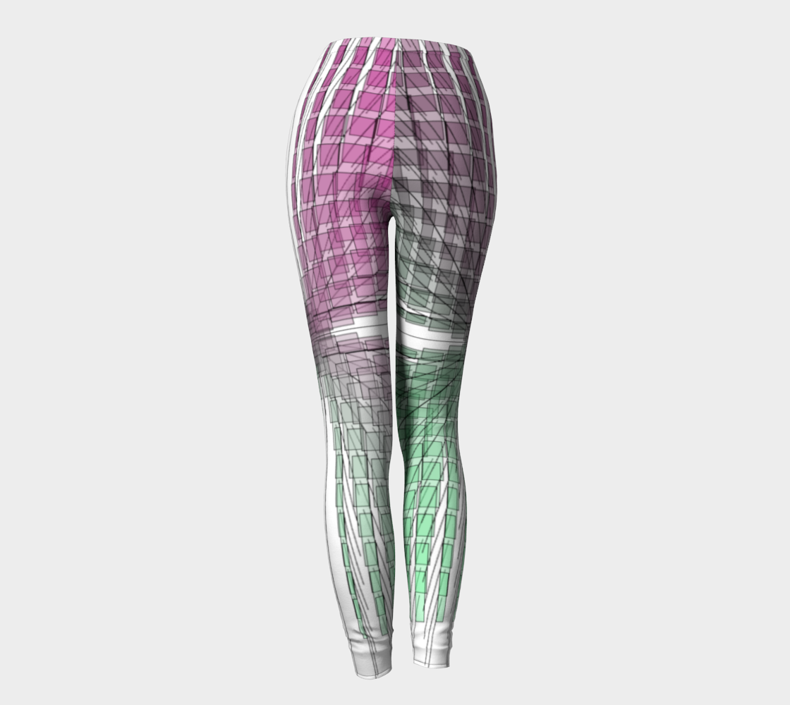 Green Red Ombre flow leggings preview #4