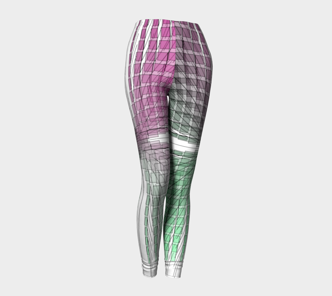 Green Red Ombre flow leggings preview #1