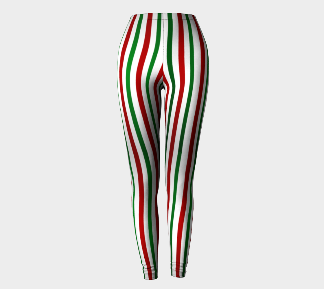 Candy Cane Leggings Christmas Stretchy Pants preview