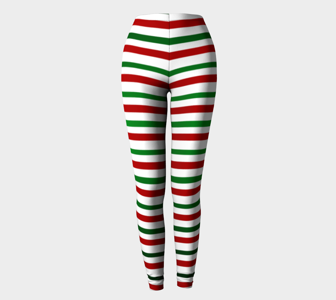 Candy Cane Leggings Christmas Stretchy Pants 2 preview