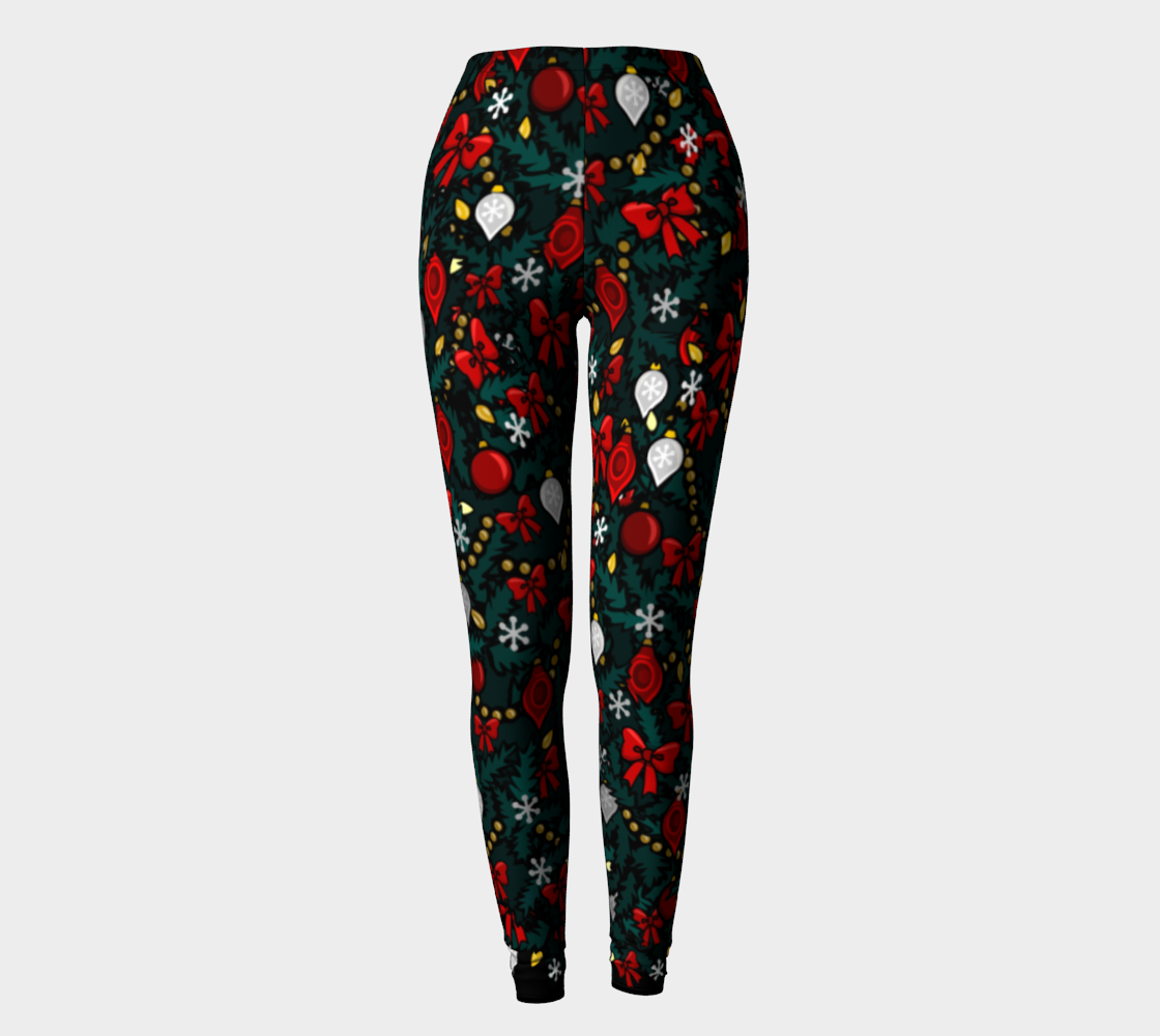 Christmas Tree Leggings Holiday Stretchy Pants preview