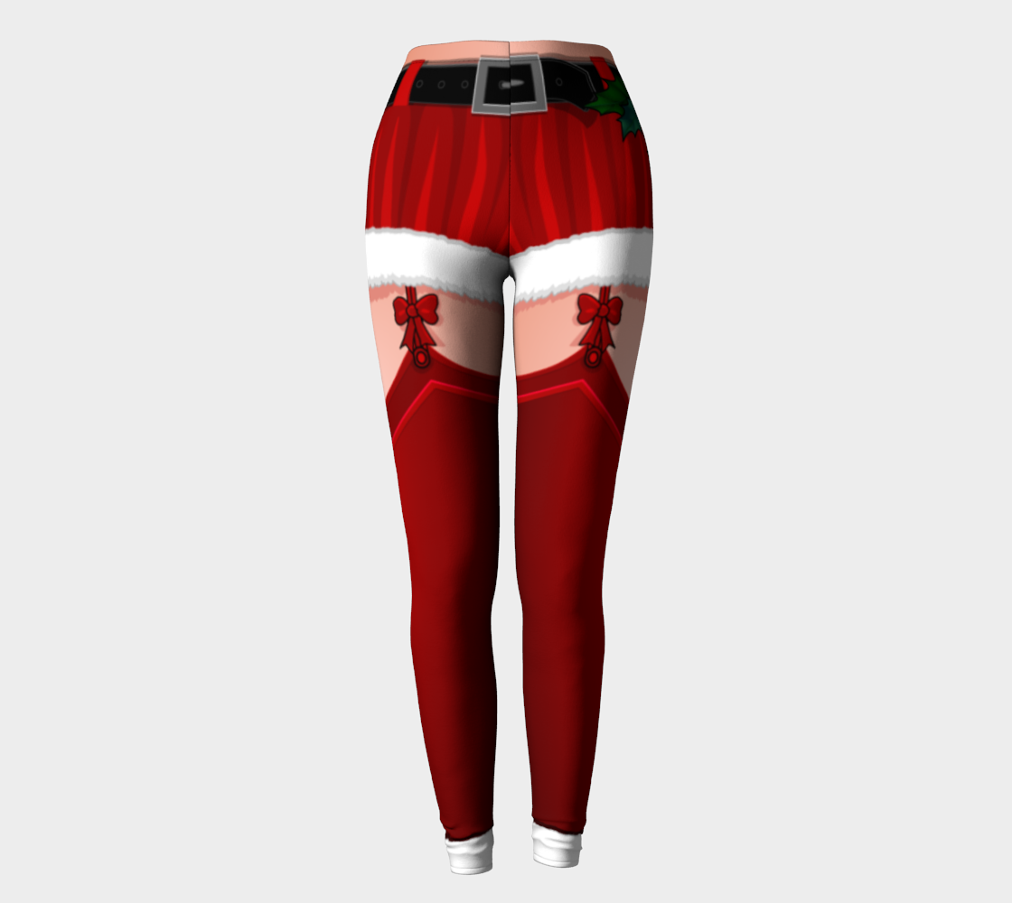 Funny Santa Costume Leggings Christmas Stretchy Pants preview