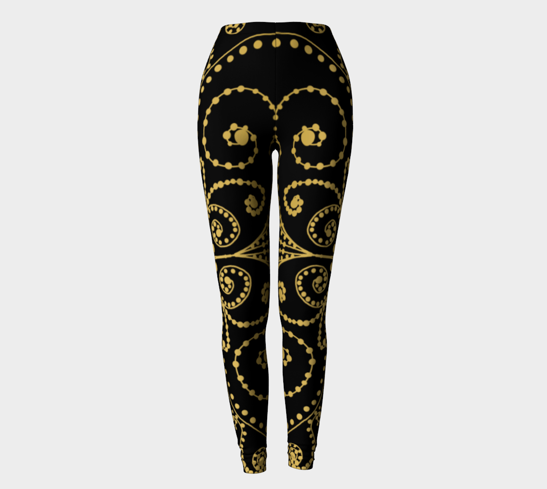 Black and Gold Swirls and Dots Doodle Graphic Design  thumbnail #3