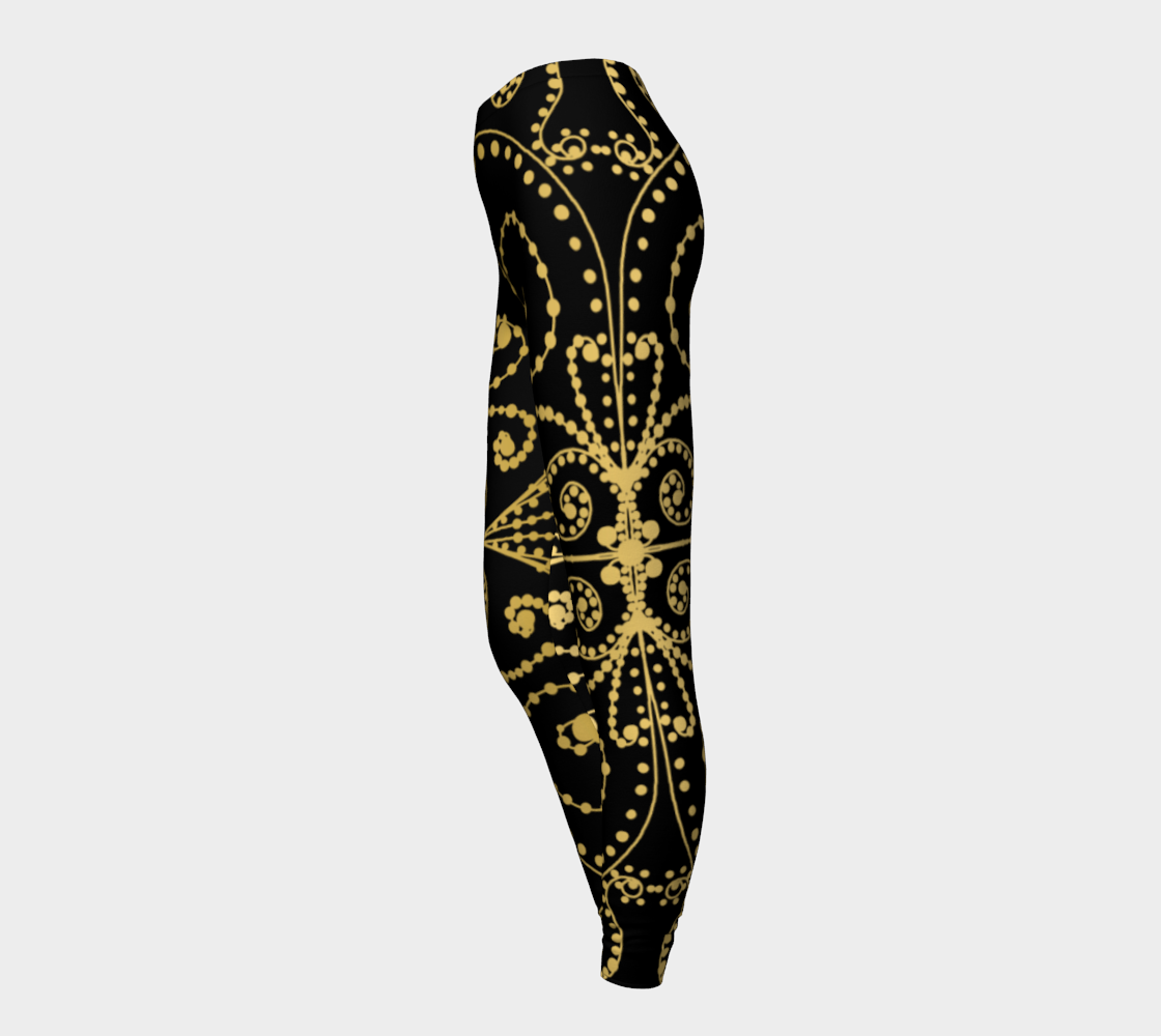 Black and Gold Swirls and Dots Doodle Graphic Design preview #3