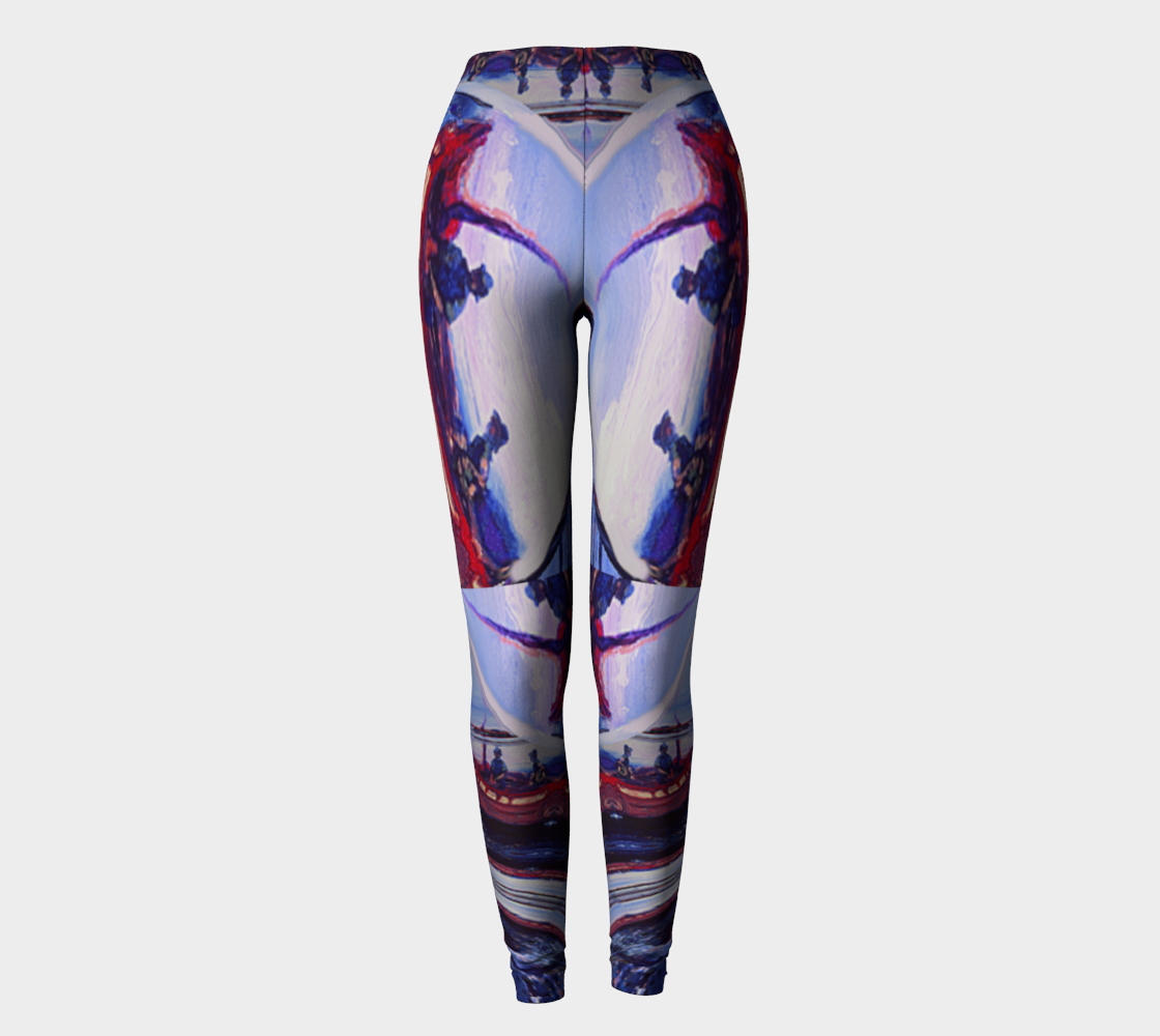 Romantic Elopement Row-Away Leggings preview #2