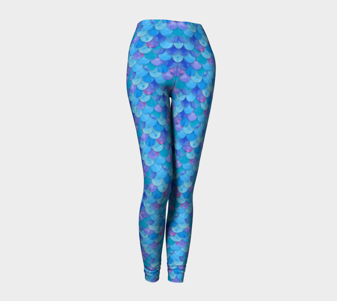 Blue Mermaid Leggings 3D preview
