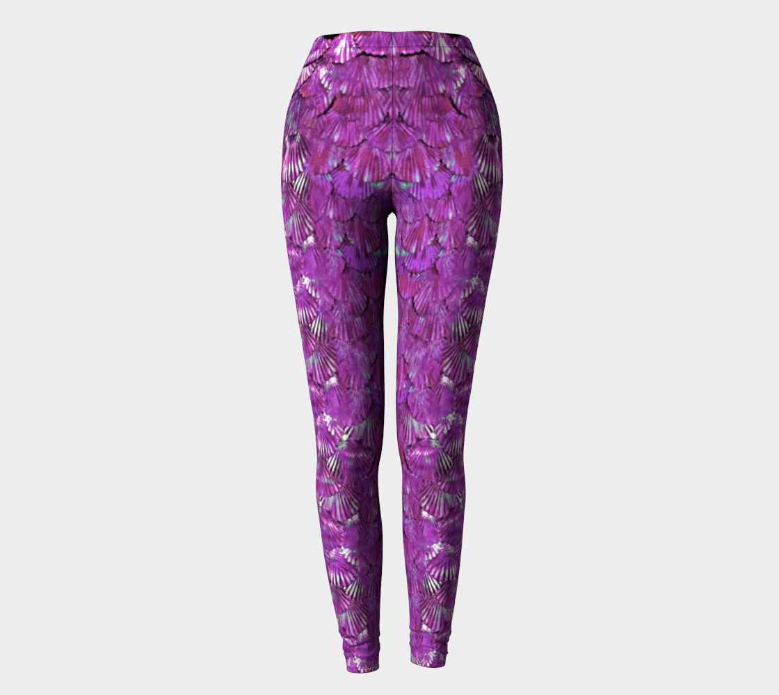 Fuchsia Mermaid Scale Leggings preview