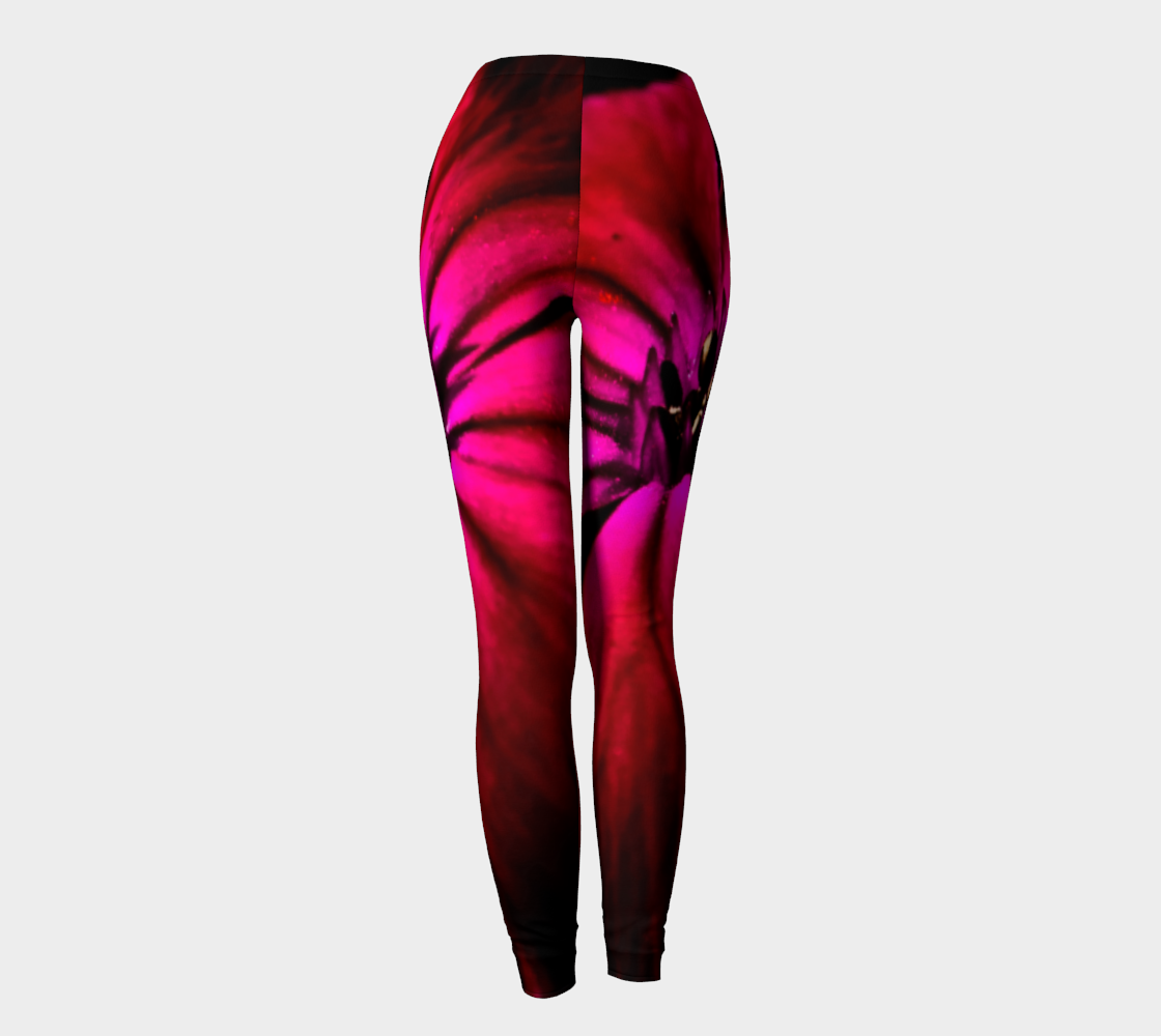 Purple Wild Flower Leggings preview #4