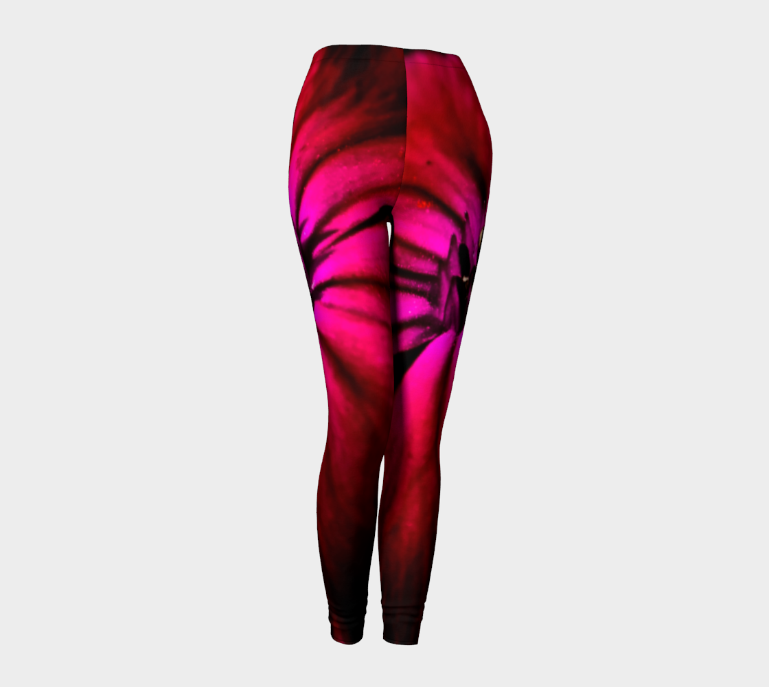 Purple Wild Flower Leggings preview #1
