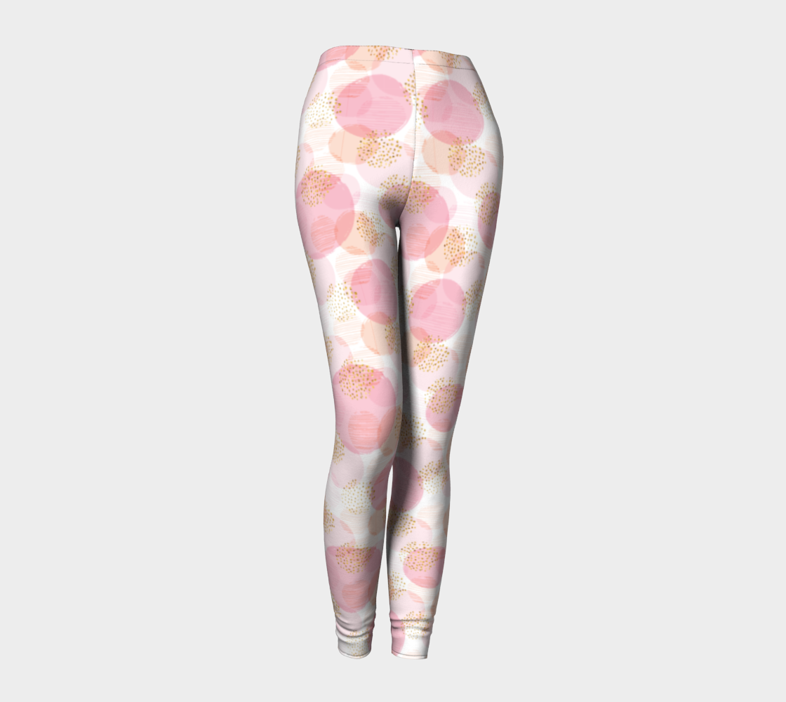 Pink Circles Leggings 3D preview