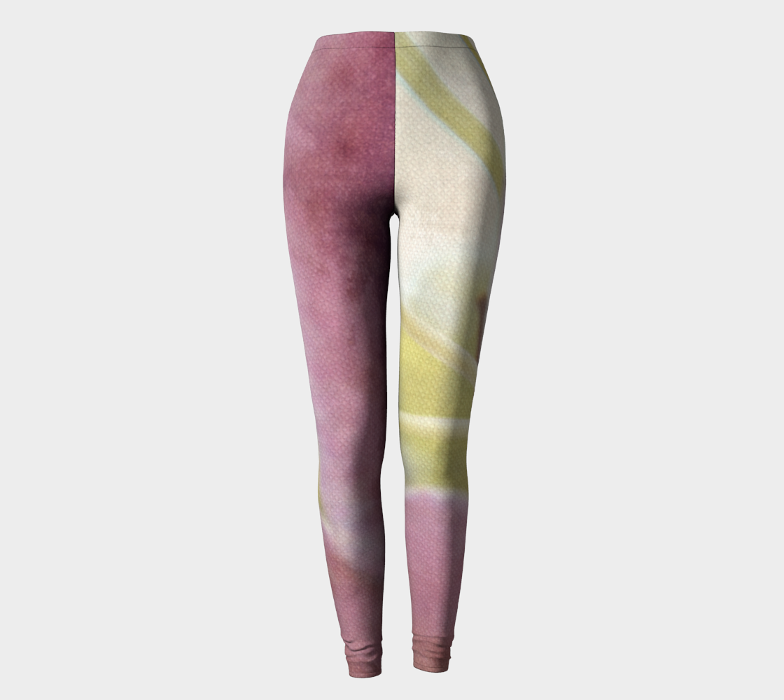 Artistic Pink Lily Leggings preview
