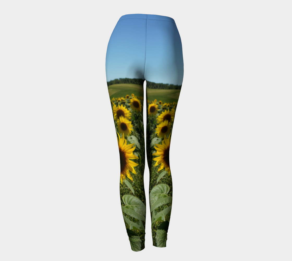 Blue Sky Sunflower Leggings preview #4