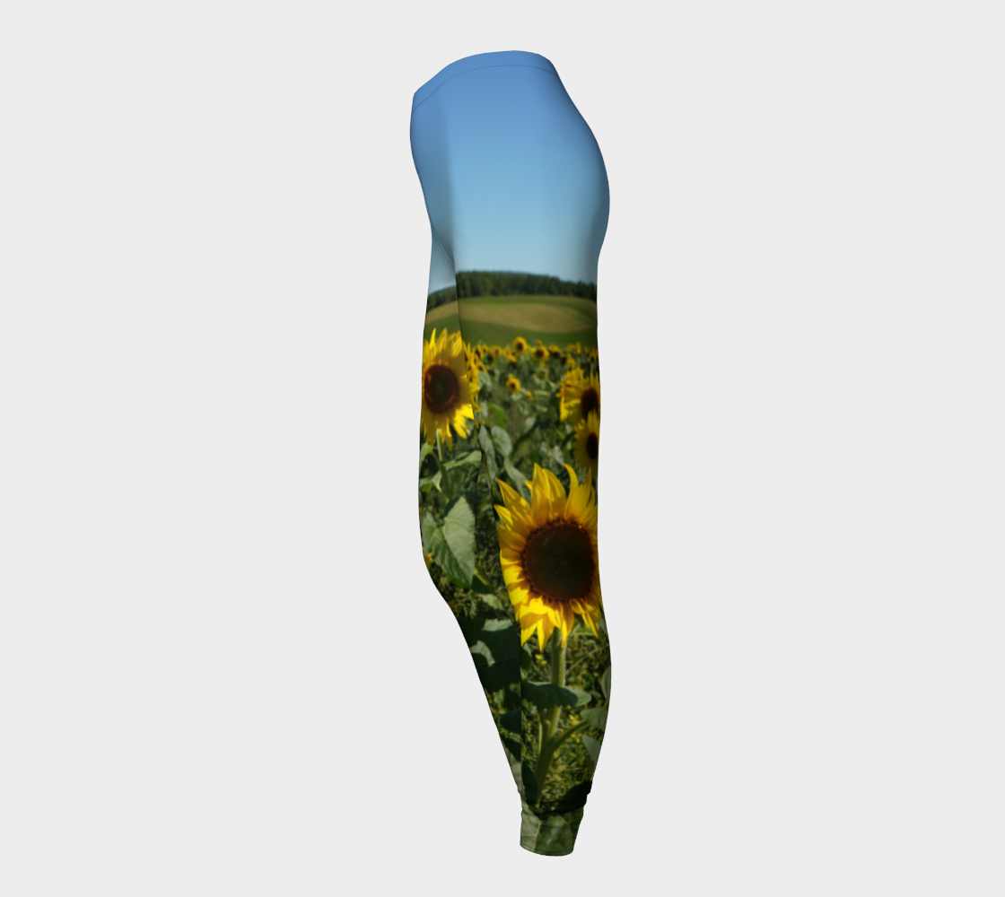 Blue Sky Sunflower Leggings preview #3