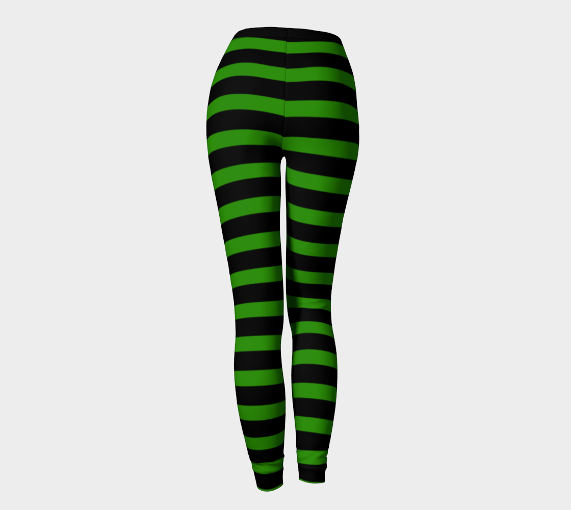 Green and Black Horizontal Striped preview #4