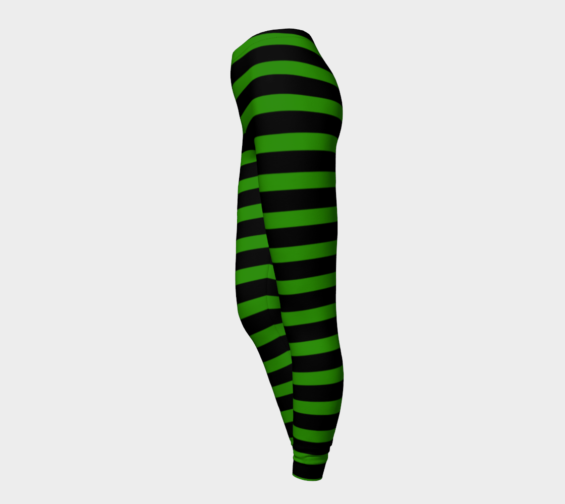 Green and Black Horizontal Striped preview #3
