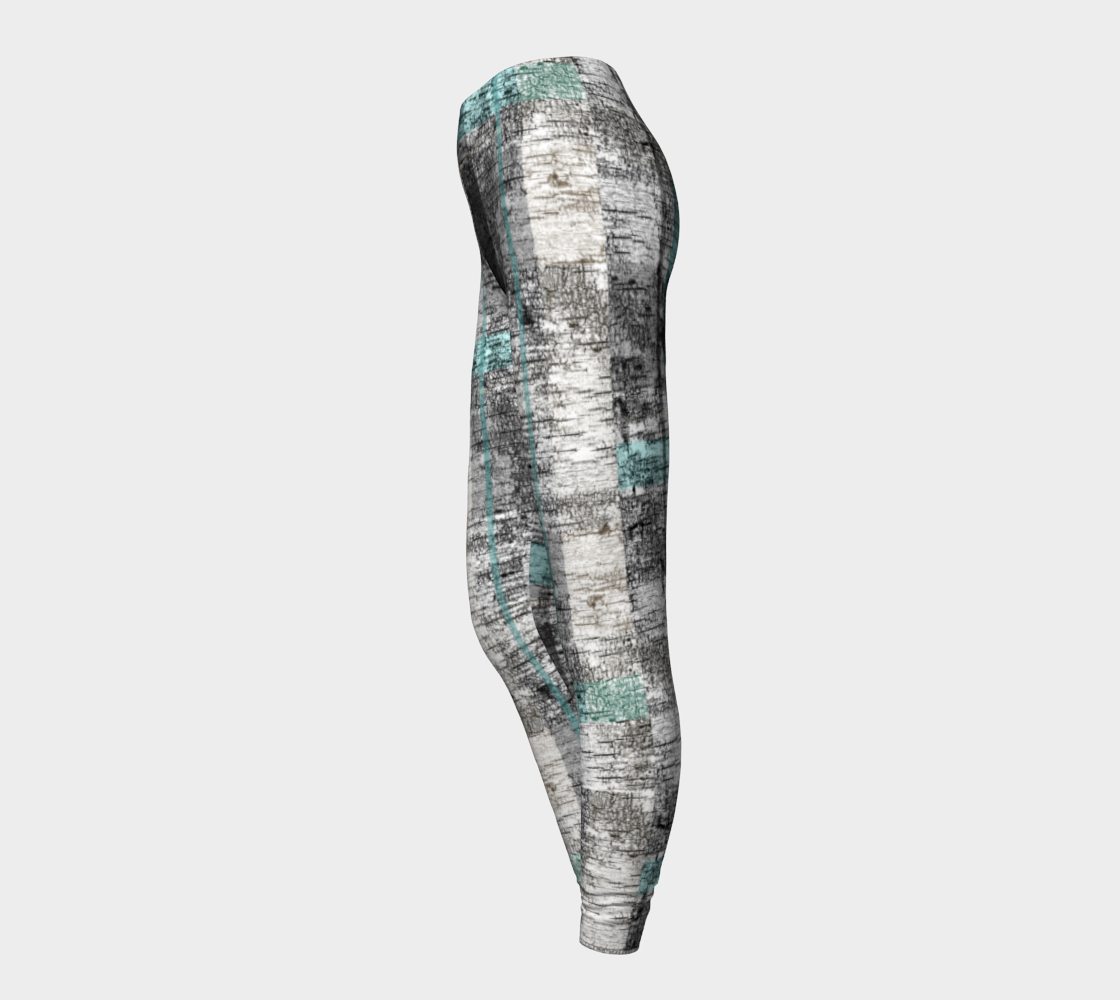 Big Plaid Birch Bark Teal White Grey preview #3