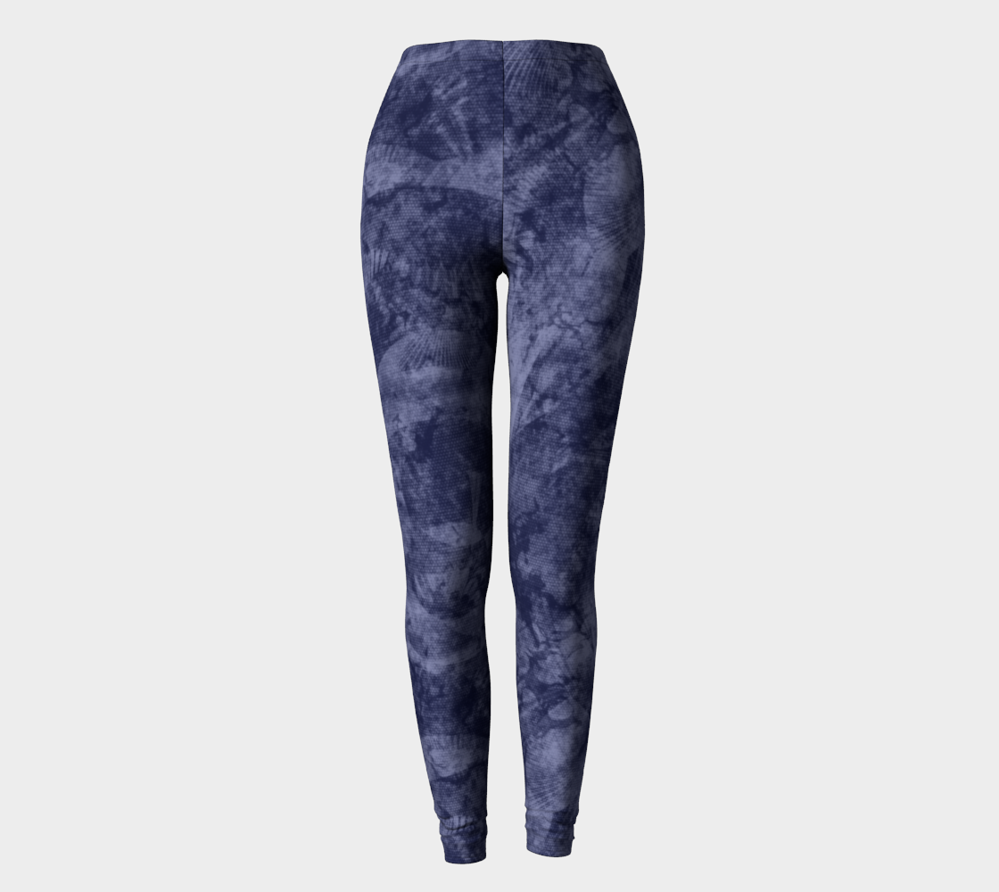 Aperçu de Faded Denim Blue Batik Style Leggings