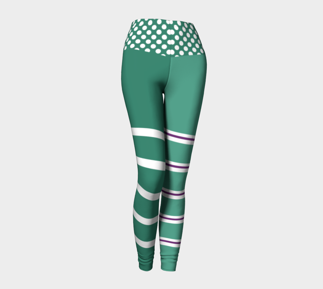 Canada Leggings - Vanellope Halloween Costume With Polka Dot 3D preview