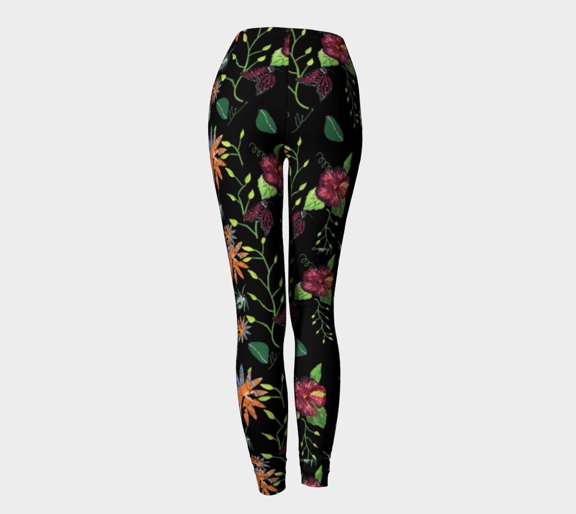 Abstract Flower Design I Black Background preview #4