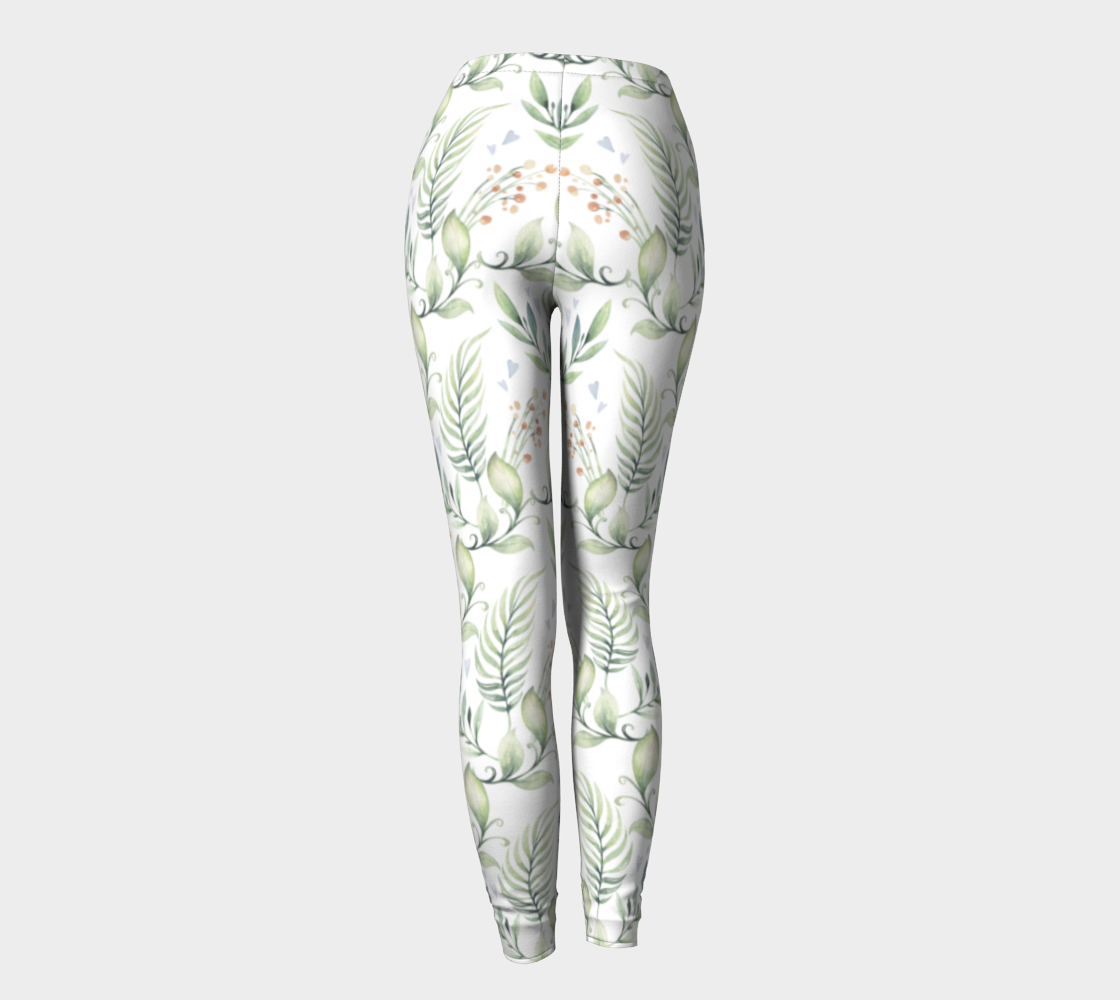 green leaf leggings