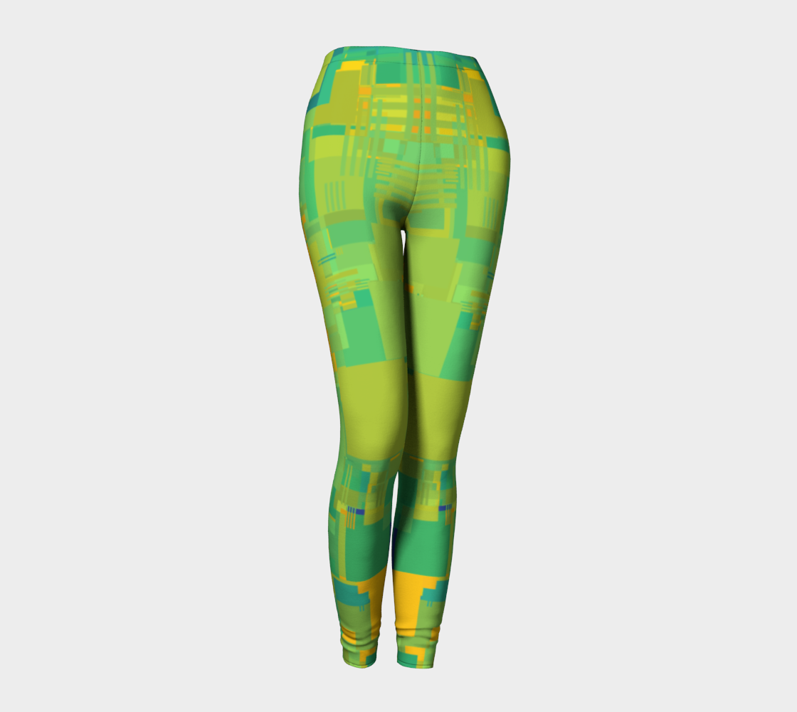 Random Shapes Pattern (Green/Yellow) preview #1