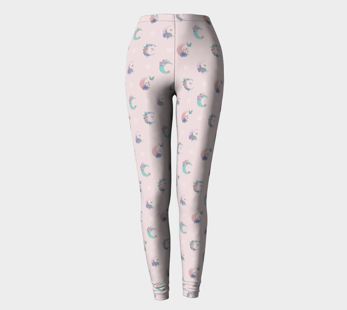 Fly me to the moon pink leggings preview