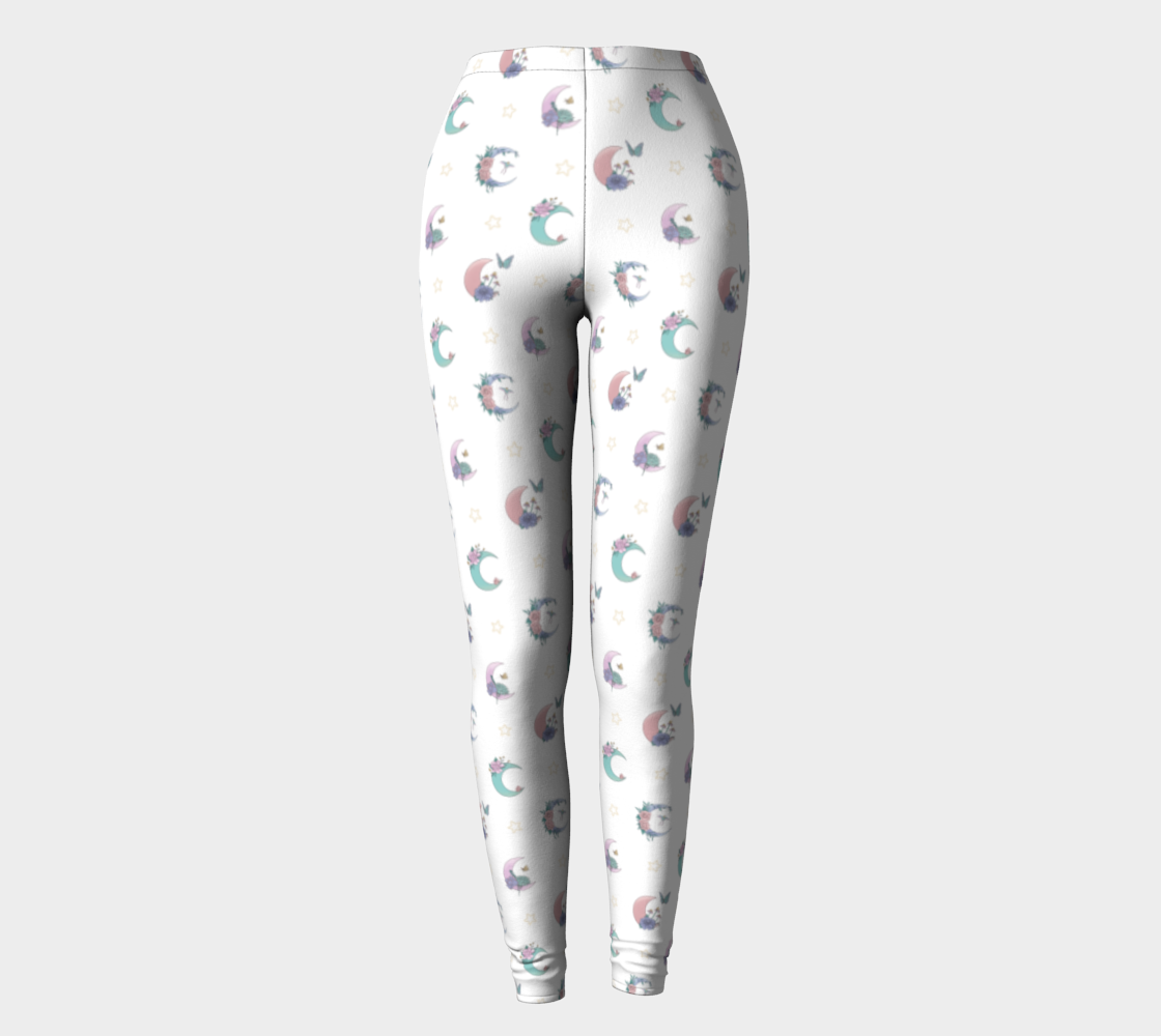 Fly me to the moon white leggings preview