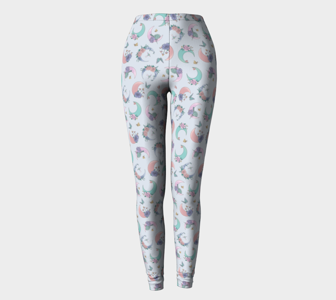 Fly me to the moon blue tossed leggings preview