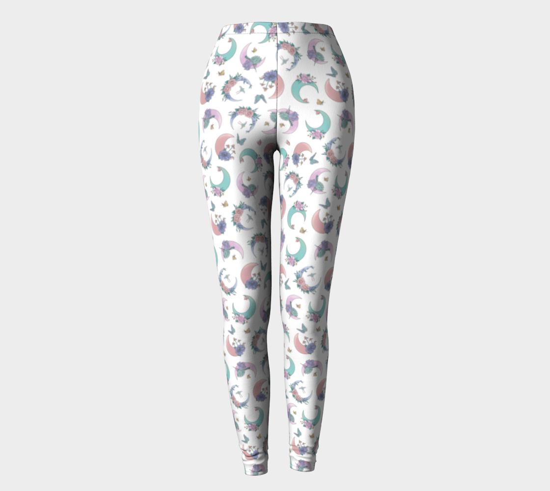 Fly me to the moon white tossed leggings preview