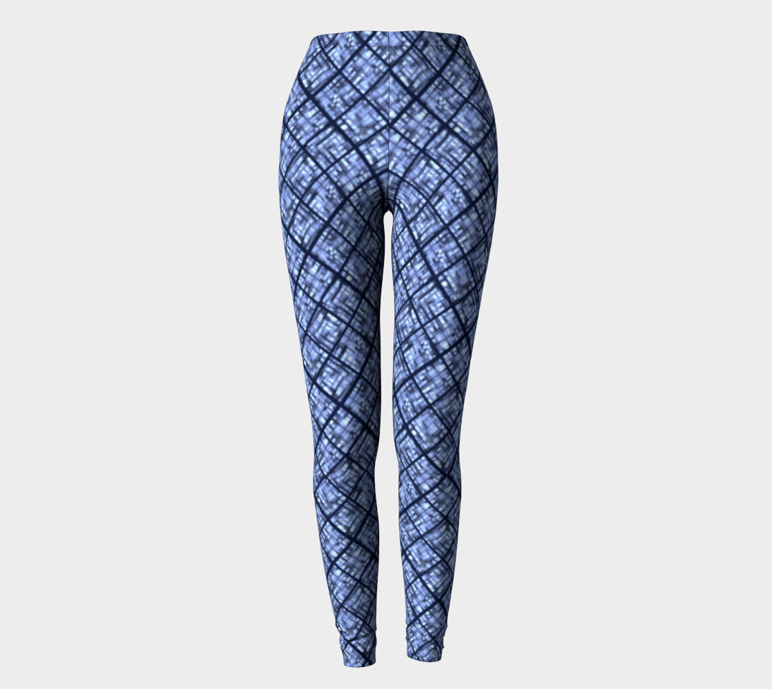 Light blue stained glass pattern leggings preview
