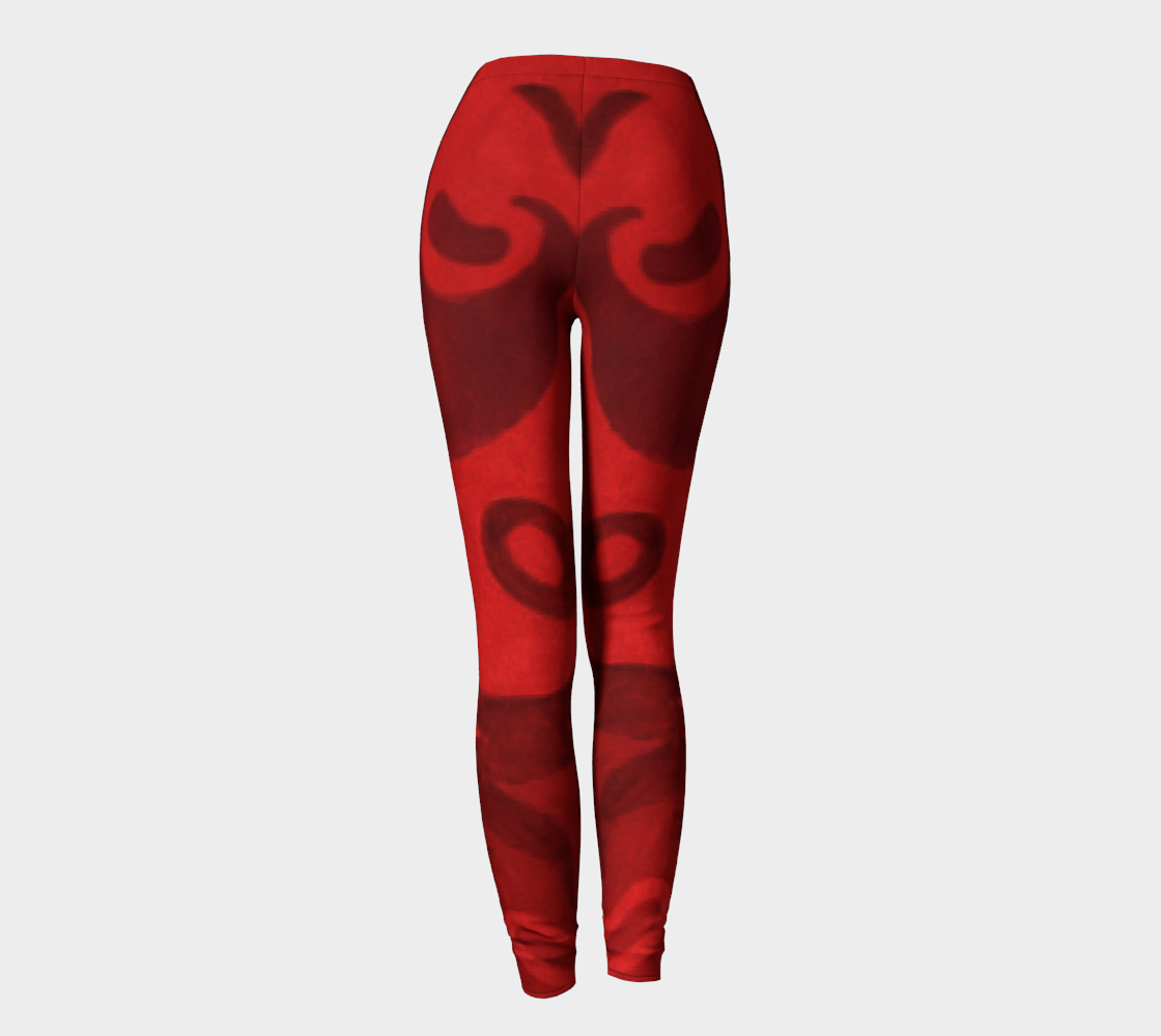Swirl Red Sexy Leggings preview #4